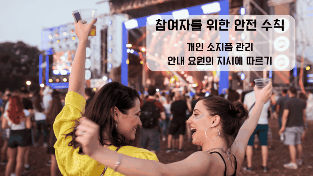 축제 참여자 안전 수칙