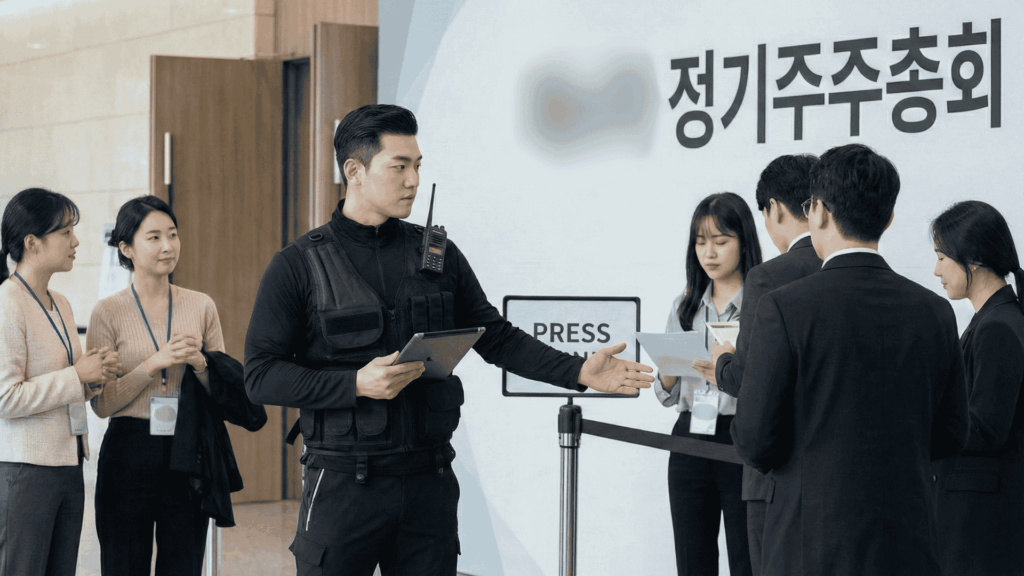 주주총회 보안운영 주주총회보안 주주총회경비 주주총회경호 기업인경호 기업행사보안 주주총회경호전문